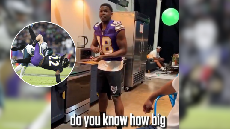 WATCH: Anthony Edwards thinks he can tackle Derrick Henry — Cooper DeJean has entered the chat